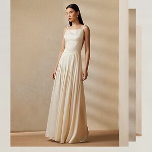 Talbert Crepe-Back-Satin Evening Dress by Ralph Lauren